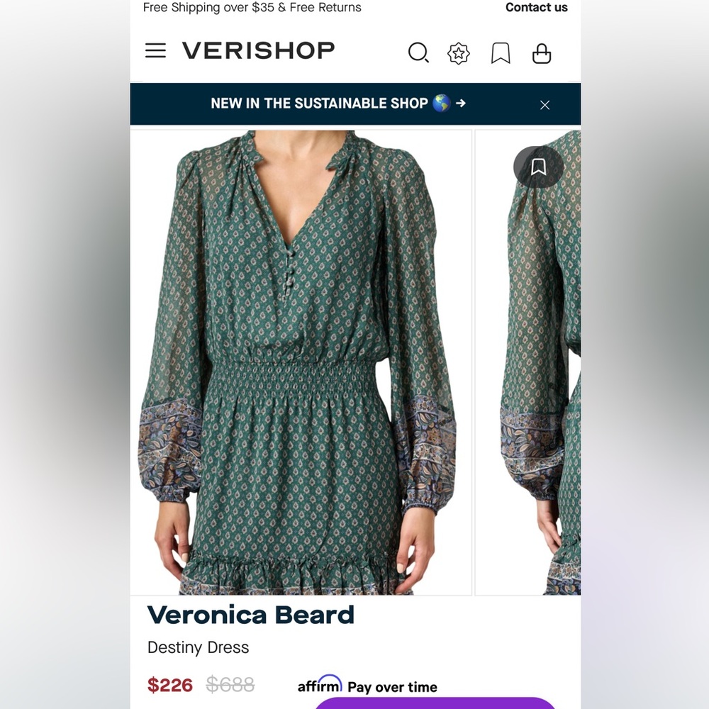 Veronica Beard Destiny dress, size 10